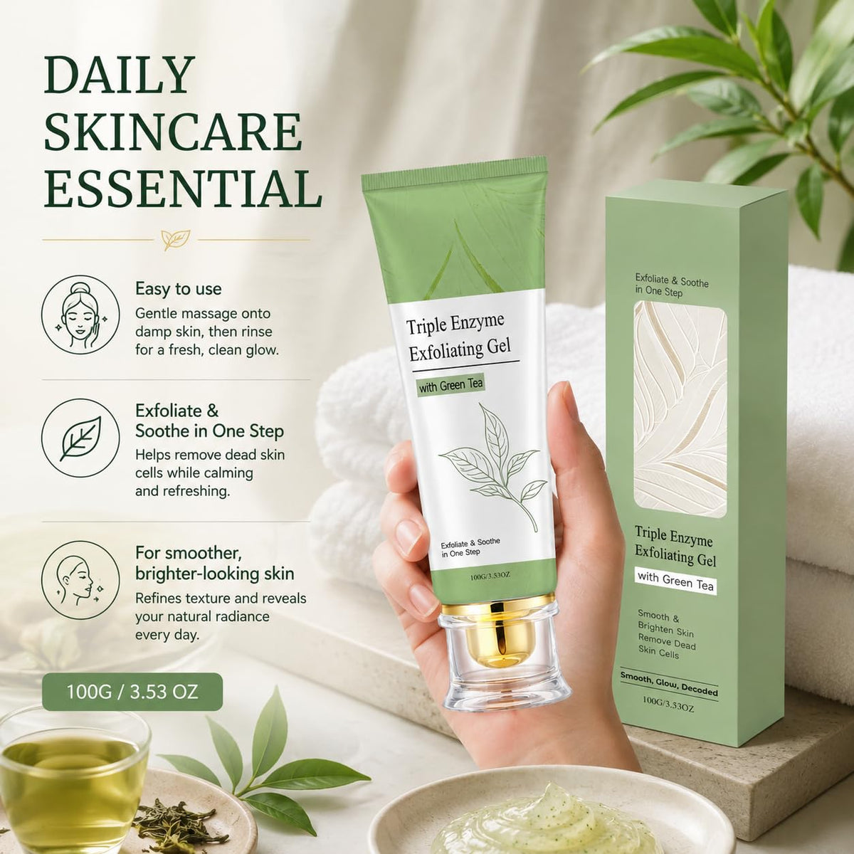 Triple Enzyme Green Tea Exfoliating Aqua Peel Ge