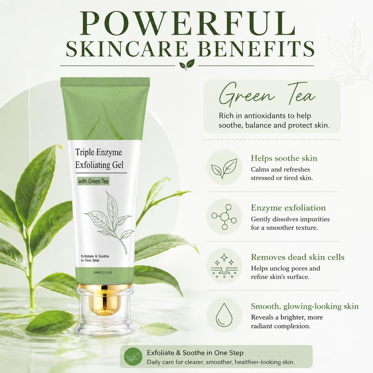 Triple Enzyme Green Tea Exfoliating Aqua Peel Ge